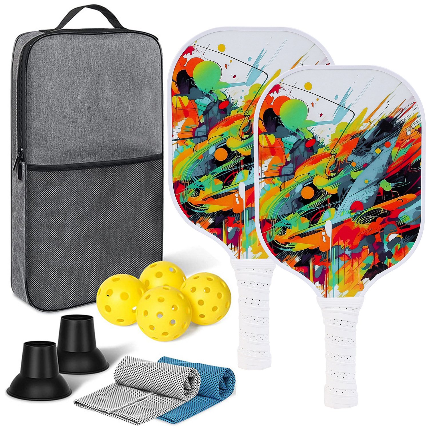 Custom A Set Pickleball Paddle With Balls Towels Retrievers